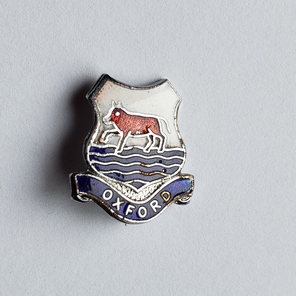 Oxford UK Coat Of Arms Enamel Brooch Pin Lapel Pin